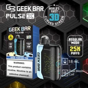 【超值買5送1】星空GEEK BAR Pulse X 25000 抽 首創 3D 弧面工藝美學 50mg 強效尼古丁鹽交織出深沉且高級的層次饗宴 18mL大容量 台灣現貨