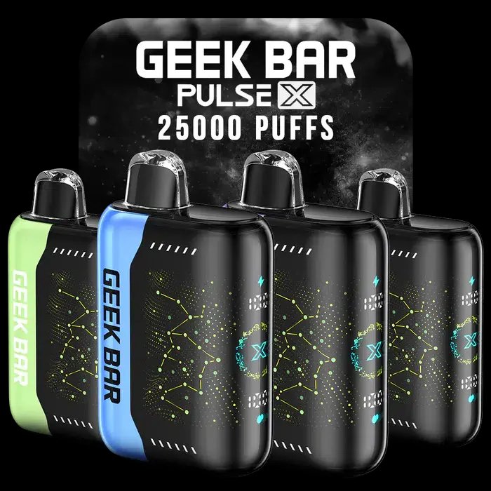 【超值買5送1】星空GEEK BAR Pulse X 25000 抽 首創 3D 弧面工藝美學 50mg 強效尼古丁鹽交織出深沉且高級的層次饗宴 18mL大容量 台灣現貨:圖片 3